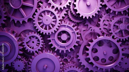 Gears Background in Violet color