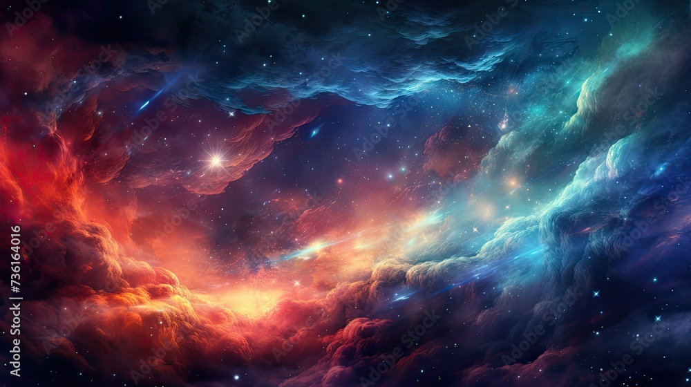 Obraz premium deep and colorful galaxy