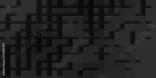 Randomly extruded black cubes 3d abstract geometric background, Abstract technology and business concept data technology, Random scaled black cube boxes block background of black surface.