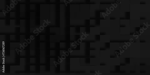 Randomly extruded black cubes 3d abstract geometric background, Abstract technology and business concept data technology, Random scaled black cube boxes block background of black surface.