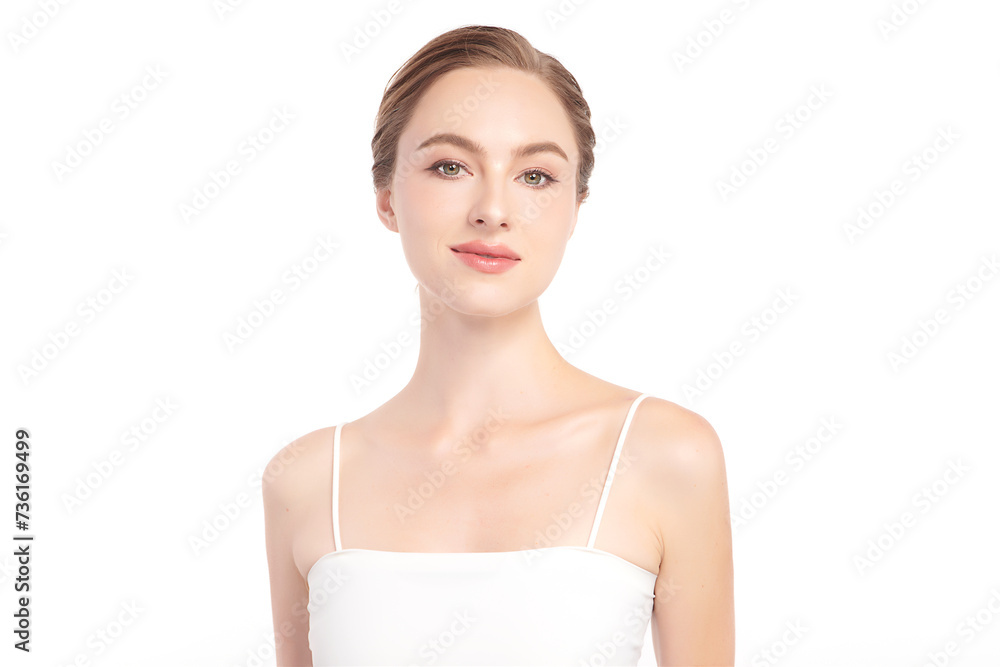 Beautiful young woman with clean fresh skin on white background, Face care, Facial treatment, Cosmetology, beauty and spa, women portrait. Beautiful young woman with clean fresh skin on white background, Face care, Facial treatment, Cosmetology, beauty and spa, women portrait.