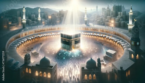 Divine Illumination at the Kaaba photo