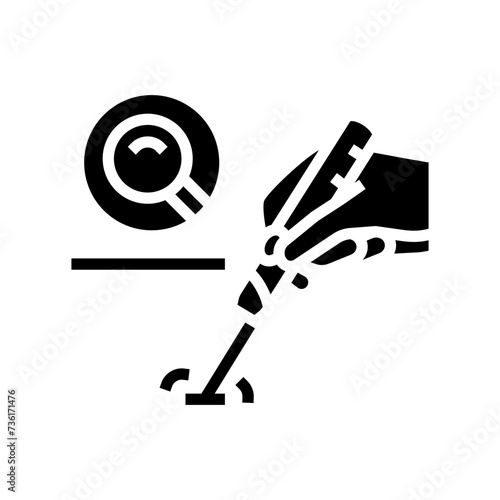 biopsy surgery doctor glyph icon vector. biopsy surgery doctor sign. isolated symbol illustration