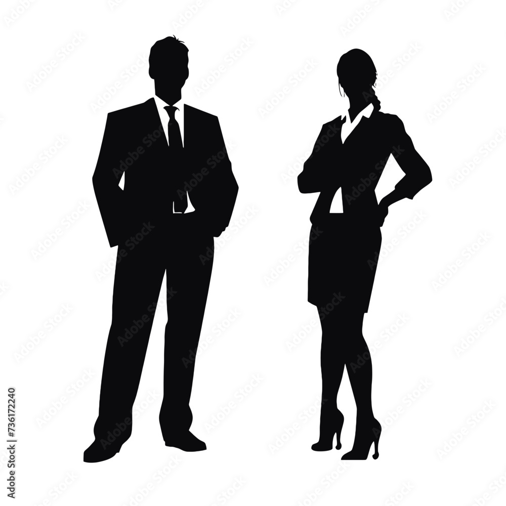 business people silhouette 