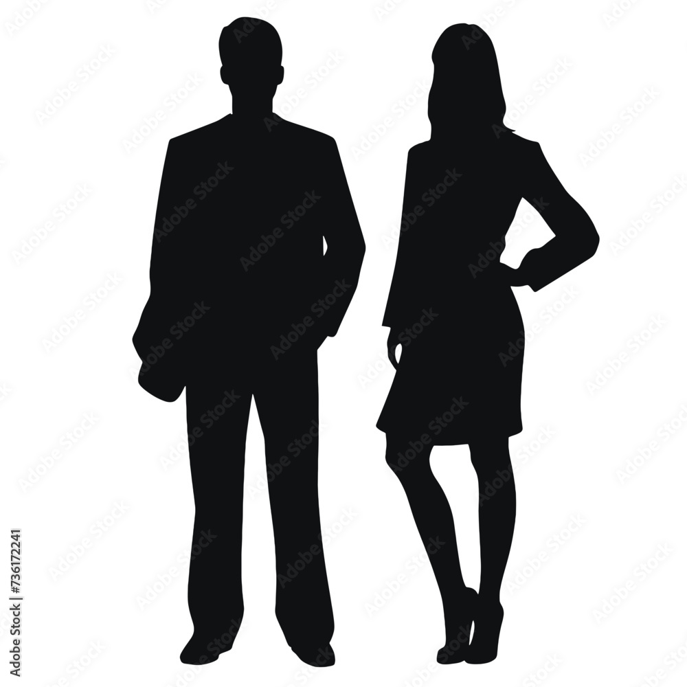 business people silhouette 