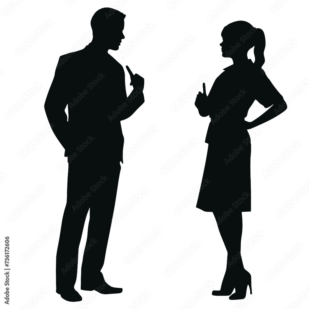 business people silhouette 
