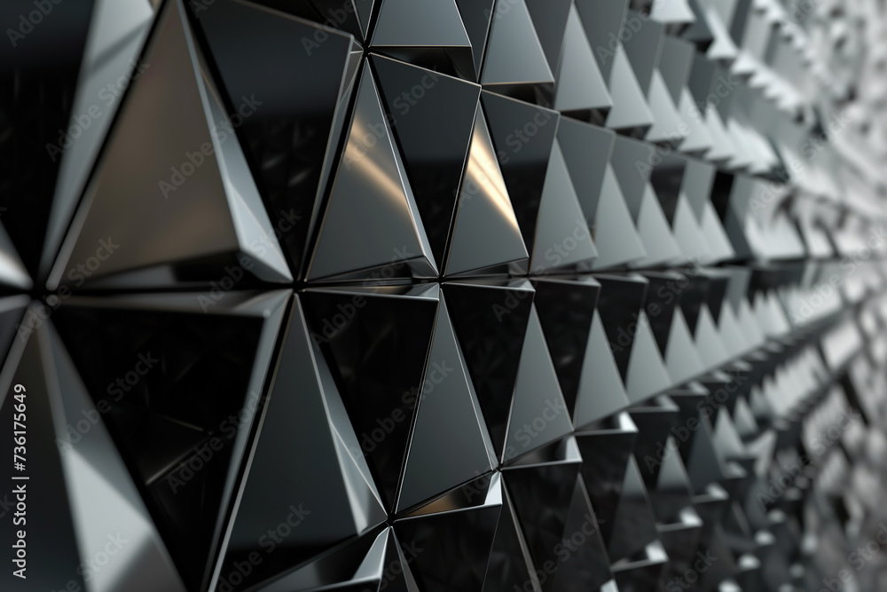 Polished semi gloss wall background with tiles triangle Polished semi gloss wall background with tiles triangle