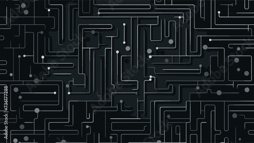 Abstract keyboard keys forming a maze  representing problem-solving and algorithmic thinking in computer science. simple Vector Illustration art simple minimalist illustration creative