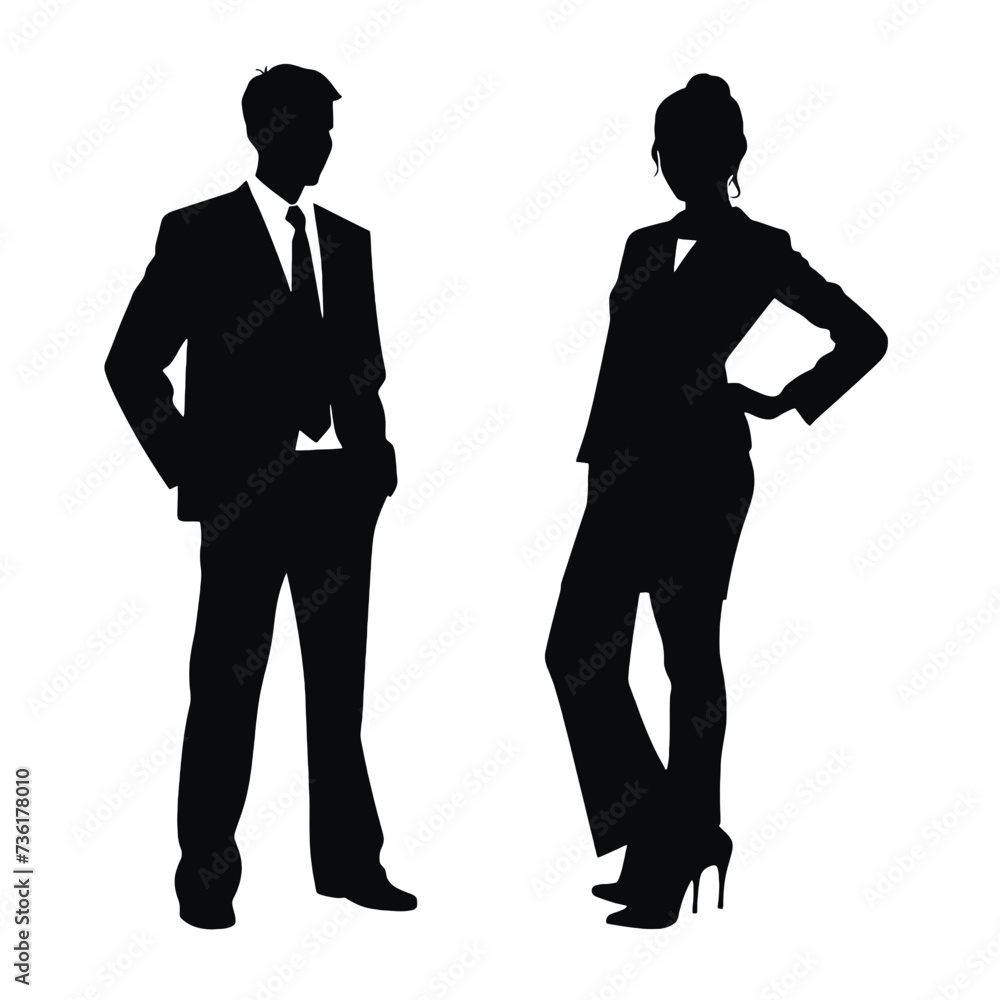 business people silhouette 