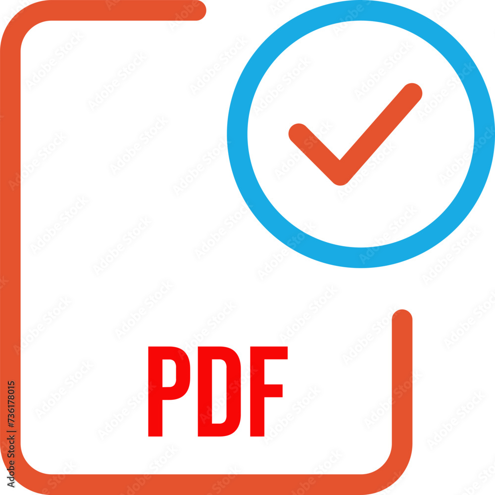 PDF File icon with checked mark PDF File icon with checked mark