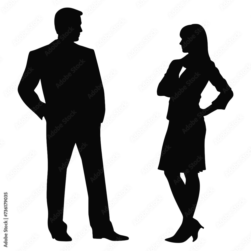 business people silhouette 