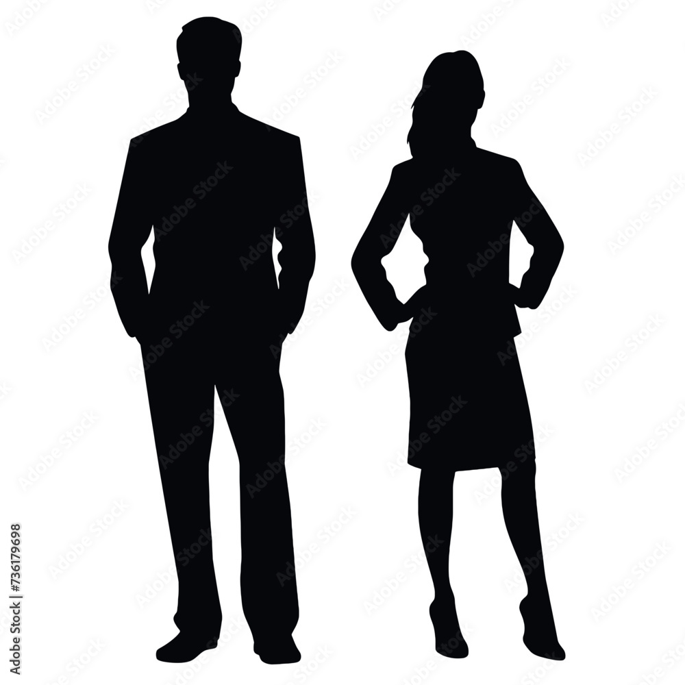 business people silhouette 