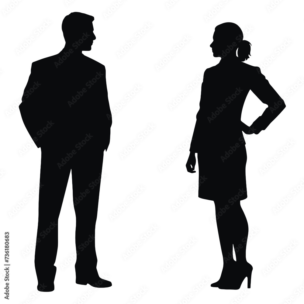 business people silhouette 