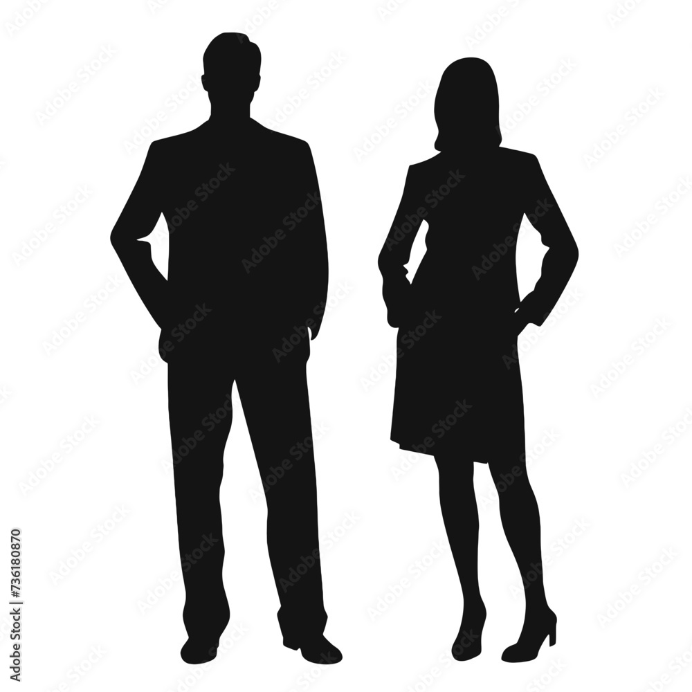 business people silhouette 