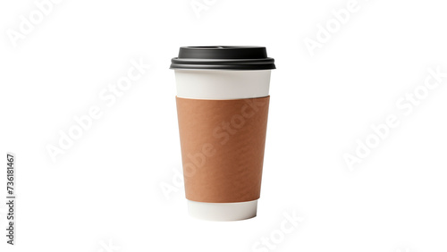 Paper cup mockup cut out. Cup of coffee mockup. Paper cup on transparent background