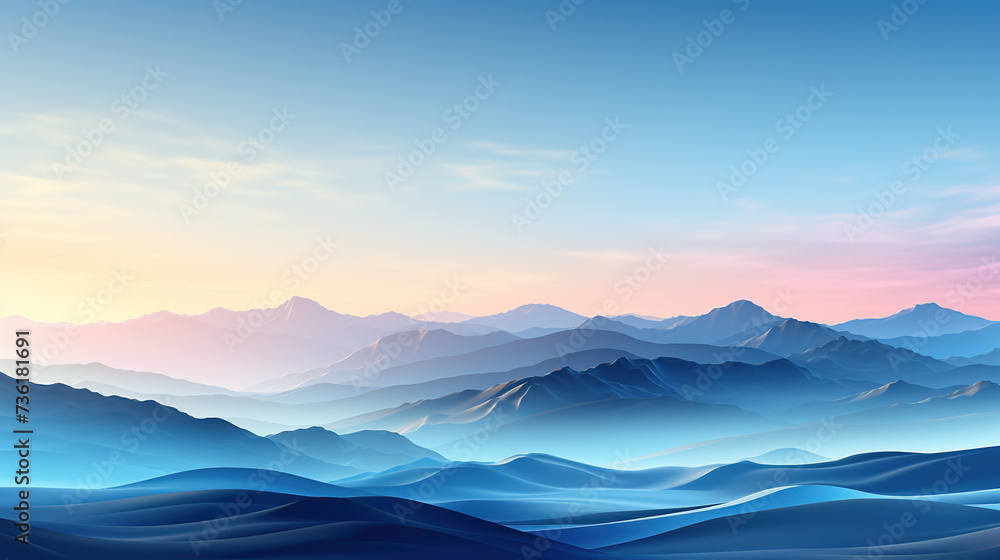 Silver gradient blue sky background