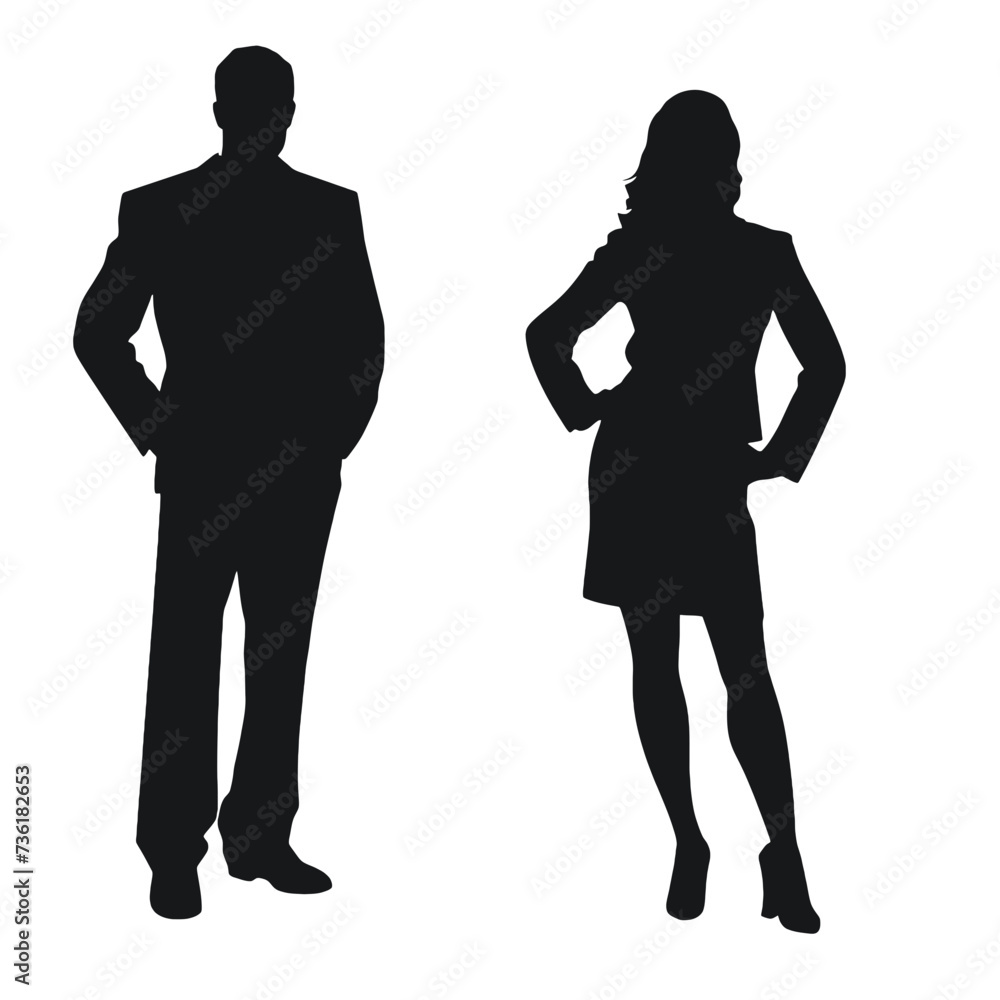 business people silhouette 