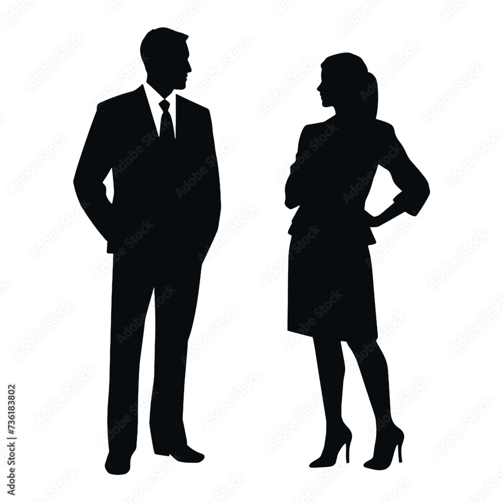 business people silhouette 