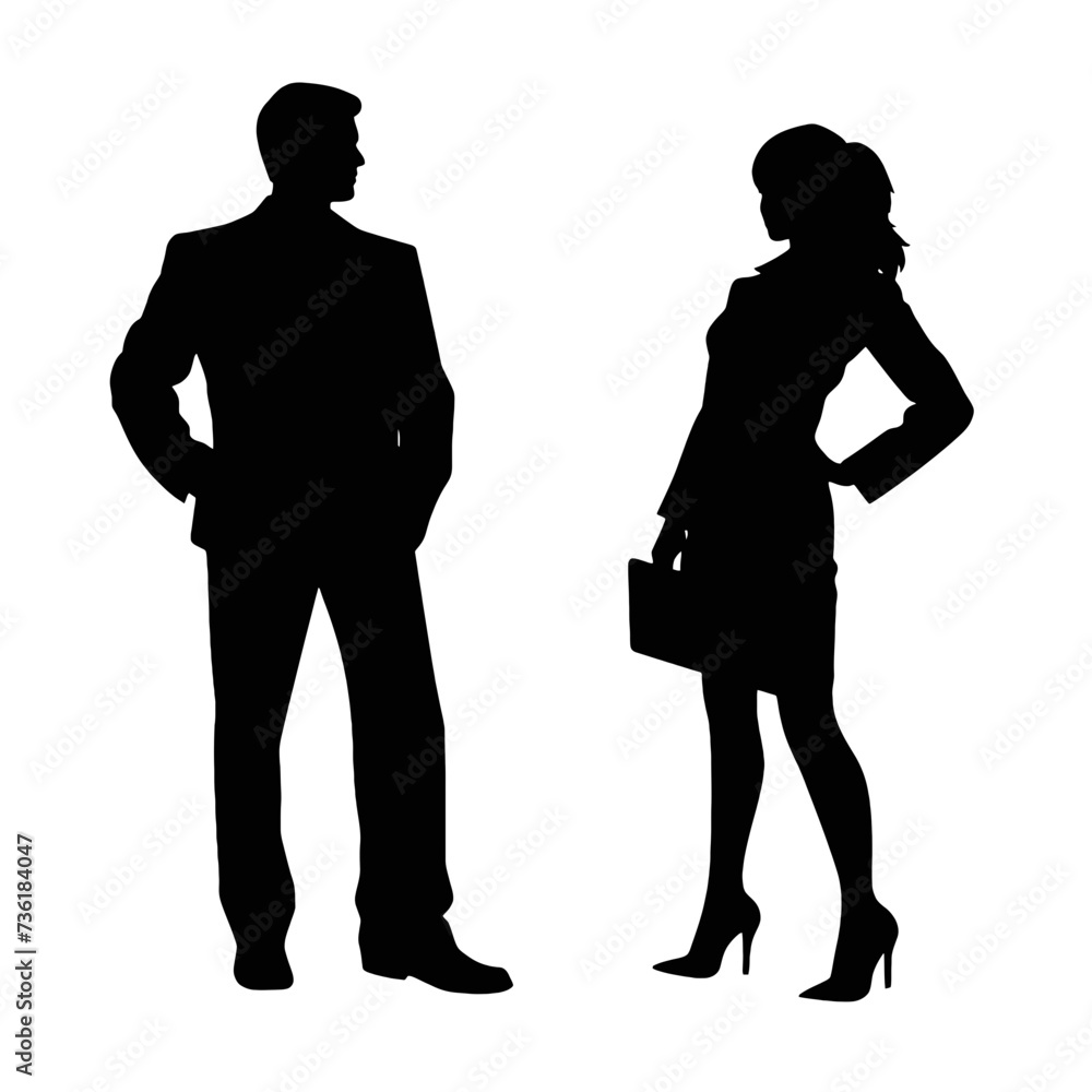 business people silhouette 