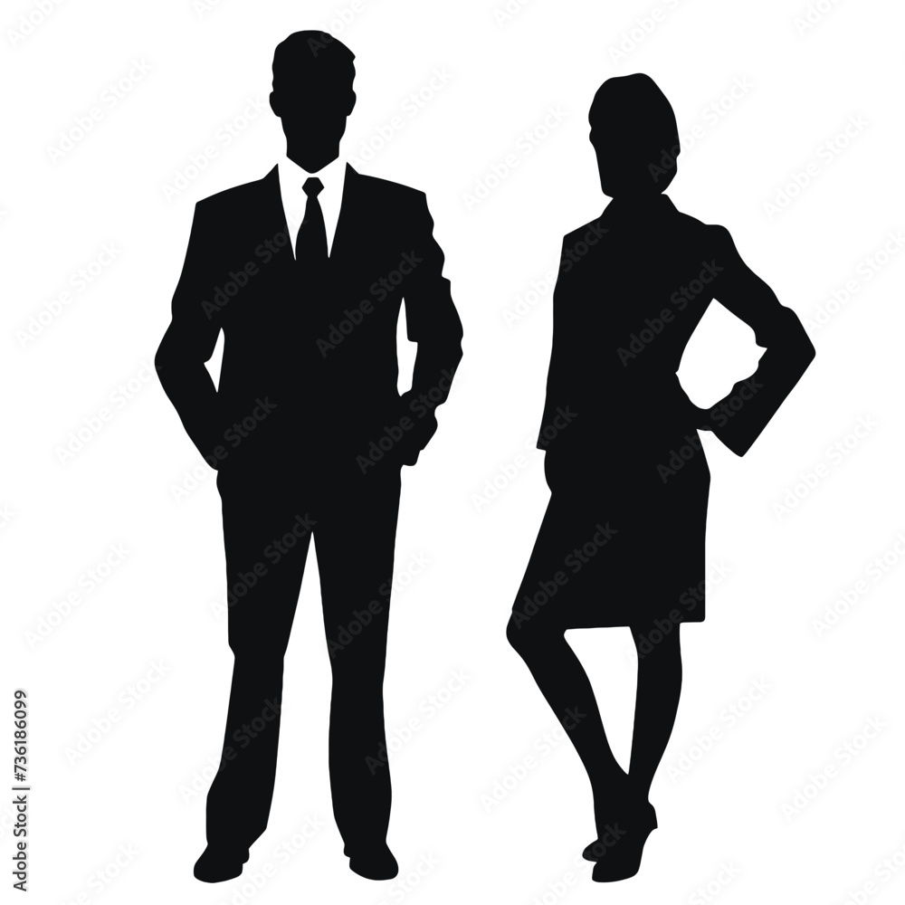 business people silhouette 