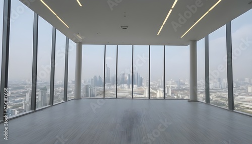 Interior of office building view of modern business skyscrapers glass and sky view landscape of commercial building in central city