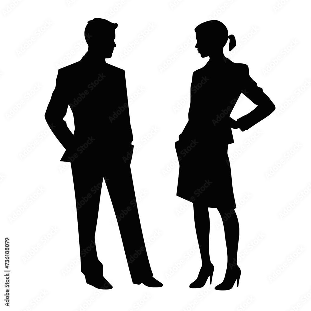 business people silhouette 