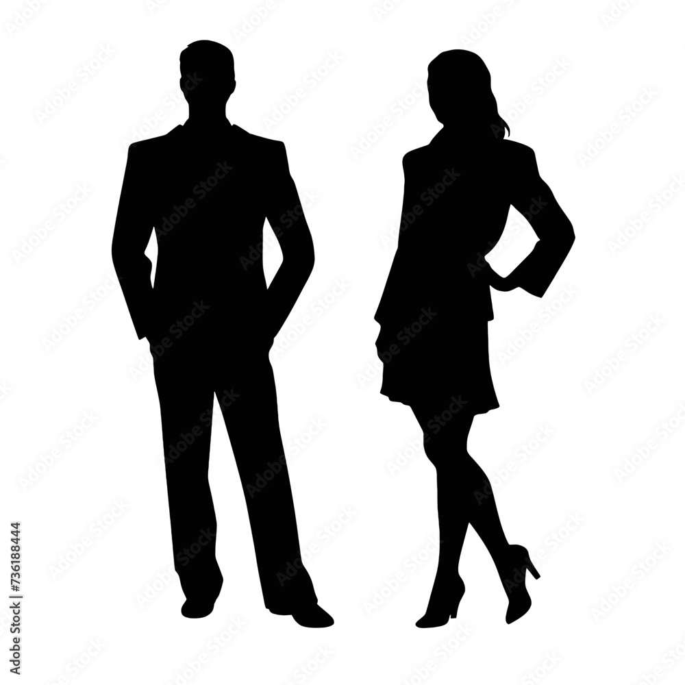 business people silhouette 