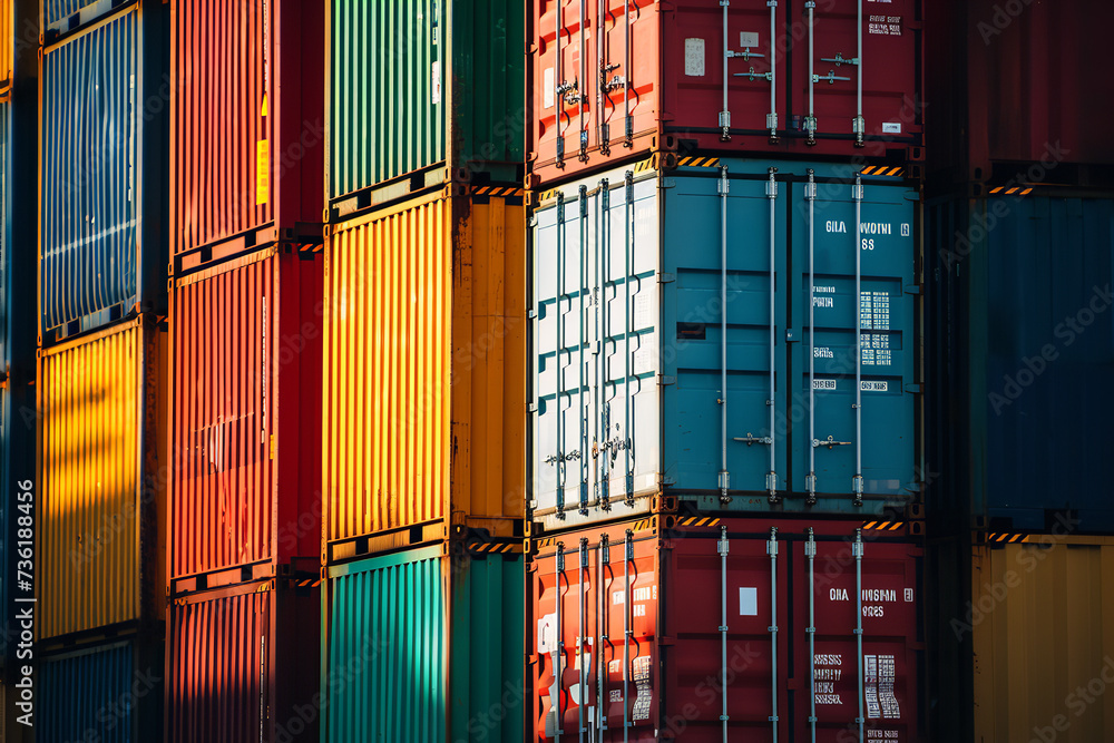 Fototapeta premium containers at port