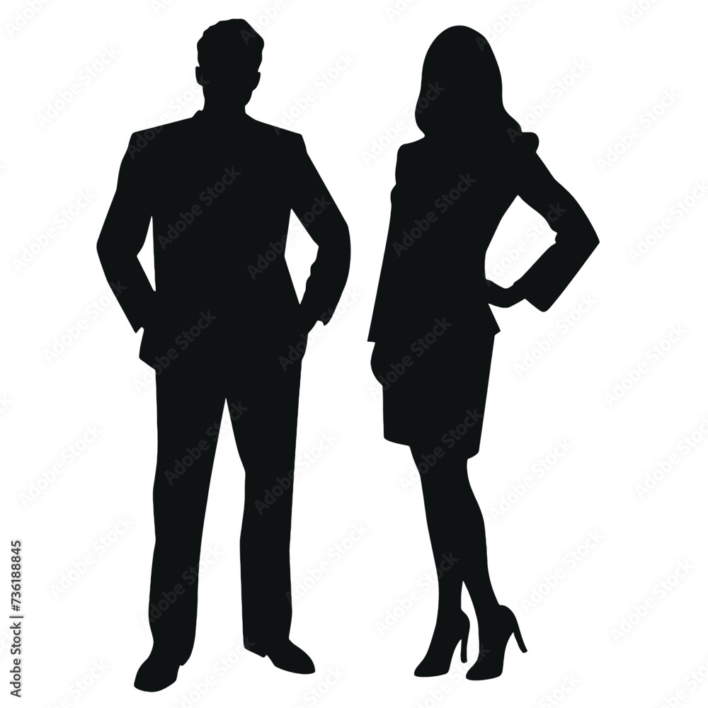 business people silhouette 