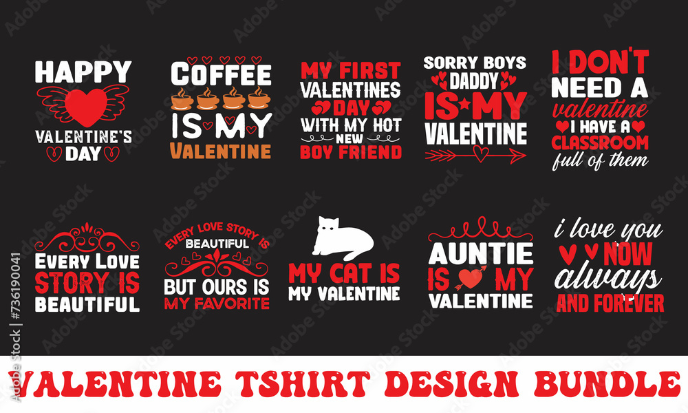valentine tshirt design bundle