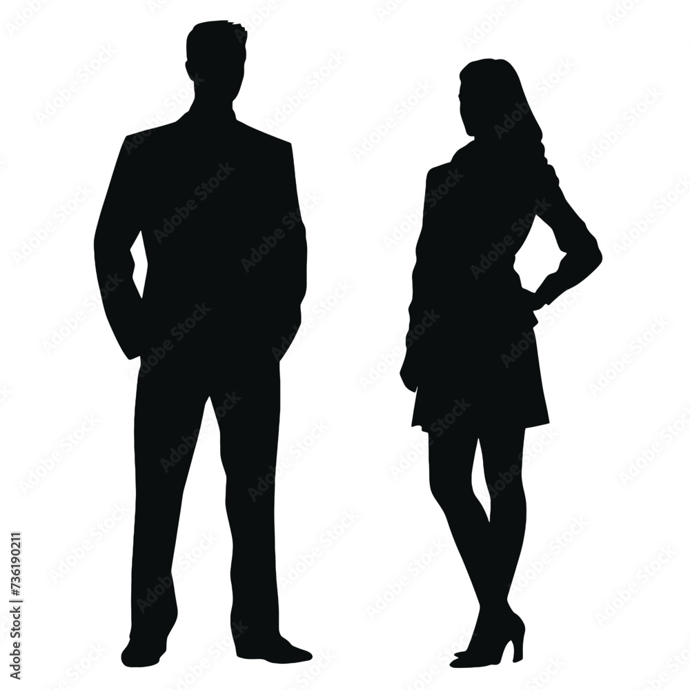 business people silhouette 
