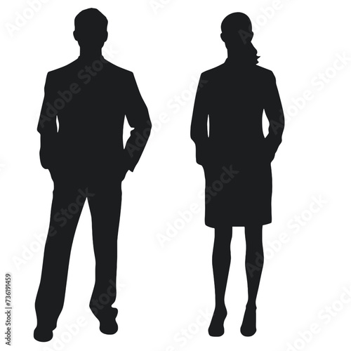 business people silhouette 