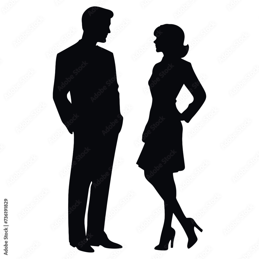 business people silhouette 