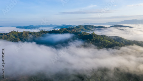 Aerial view of the Borneo rainforest. © Yusnizam Yusof