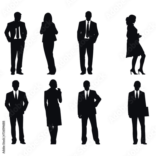 business people silhouette 