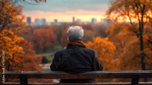 old man in autumn park