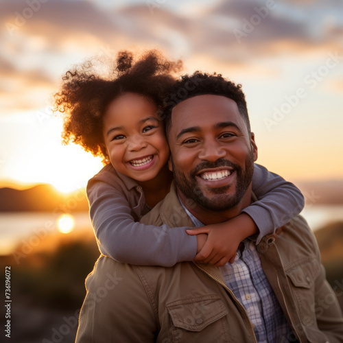 Radiant Bonds: Heartwarming Smiles Shared Between Father and Daughter