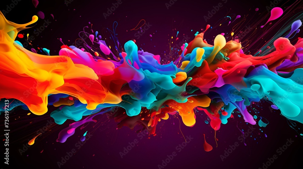 Abstract vector splatter colorful background