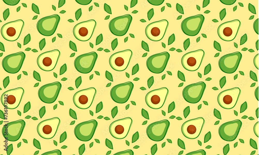 vector seamless pattern with avocado vector seamless pattern with avocado