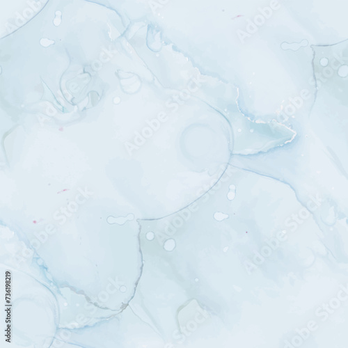 Alcohol Ink Marble. Ocean Golden Texture. Light Pastel Watercolor. Blue Vector Watercolor. Trendy Seamless Art Painting. Pink Sea Paint. Vector Ink Marble. Gold Marble Background. Vector Watercolor