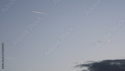 Planes spraying chemicals in the sky. The chemtrail conspiracy theory