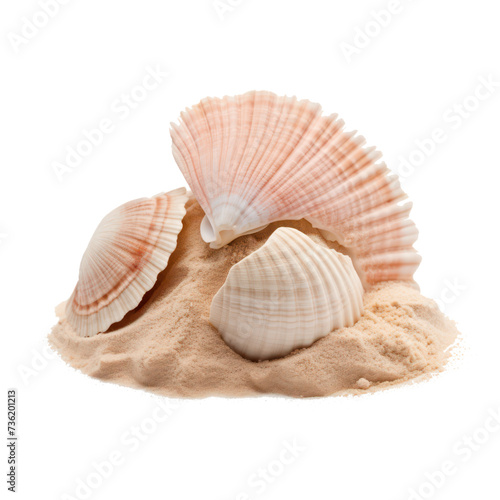 sea shells isolated on transparent png.  © Feecat