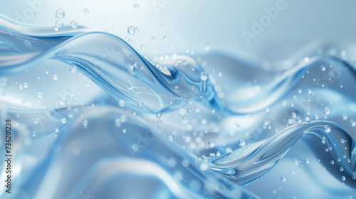 Abstract blue background with water drops.