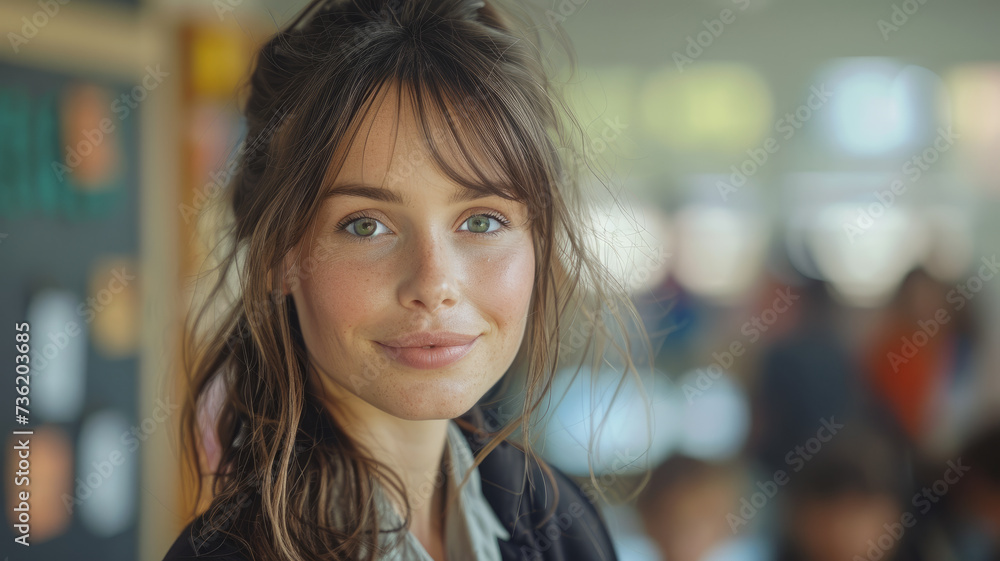 Positive young woman. Positive young woman.