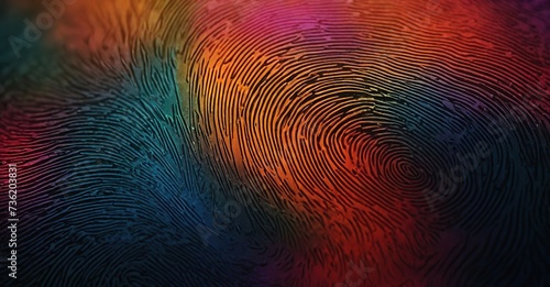 colorful fingerprint on the background
