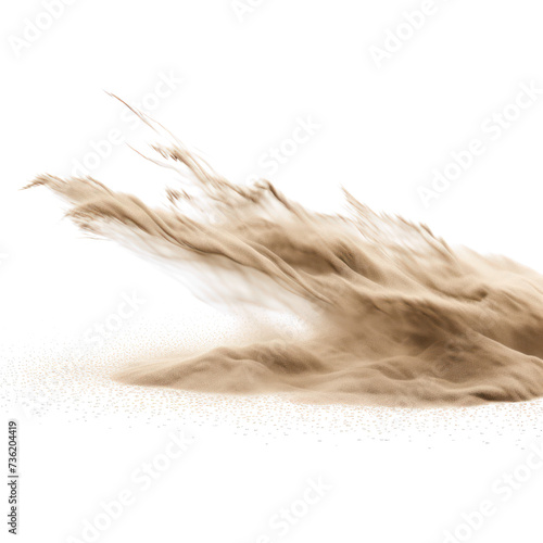 Sand isolated on transparent png.