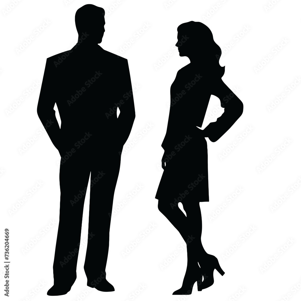 business people silhouette 