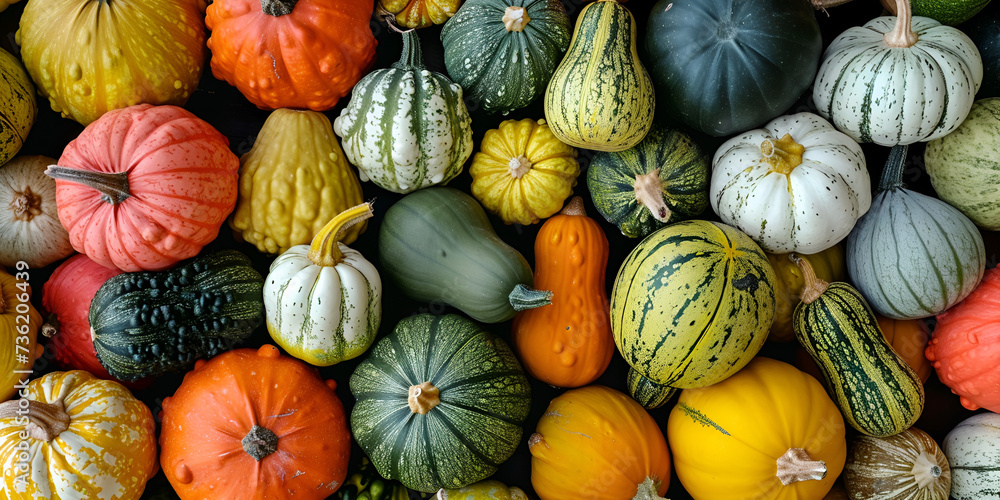  Autumnal Banner Showcases Halloween Food Extravaganza ,pumpkins on a market stall