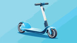 Electric kick scooter. 3D vector icon. Cartoon.