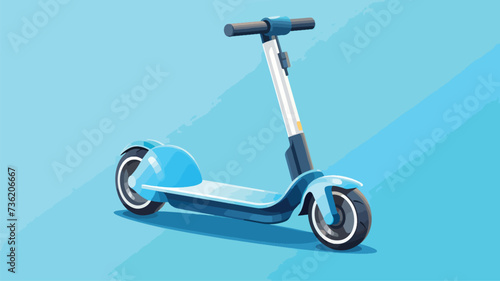 Electric kick scooter. 3D vector icon. Cartoon. photo